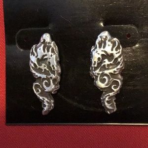 Sterling Silver Dragon stud earrings